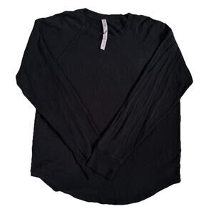 SPLITS59 Splits 59 Warm Up Fleece Soft Sweatshirt Size XL Black Curved Hem LS